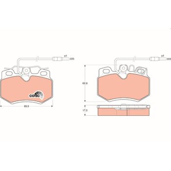 TRW Bremsbelagsatz, Scheibenbremse GDB808 für 4250 77