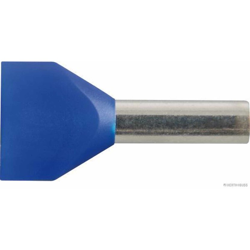 HERTH+BUSS Quetschverbinder Kabelendhülse, 2 x 2,5 mm², blau - 50252184 - 50 Stück