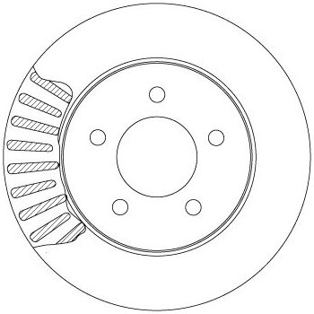 TRW Bremsscheibe DF4508 für 04721820AE