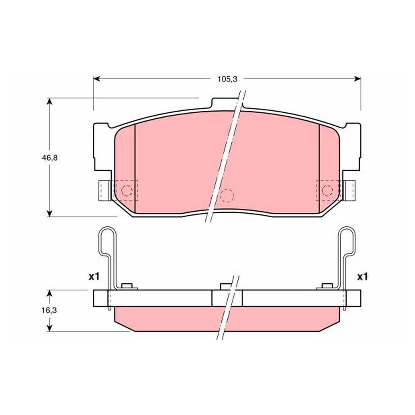 TRW Bremsbelagsatz, Scheibenbremse GDB3181 für 44060-31U90