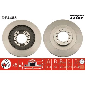 TRW Bremsscheibe DF4485 für MB699716