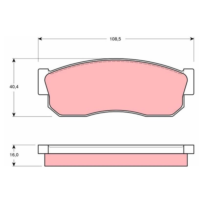 TRW Bremsbelagsatz, Scheibenbremse GDB288 für 41060-13A90