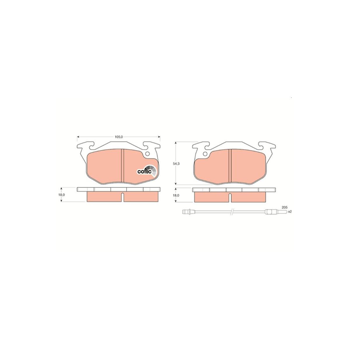 TRW Bremsbelagsatz, Scheibenbremse GDB327 für 4250 97