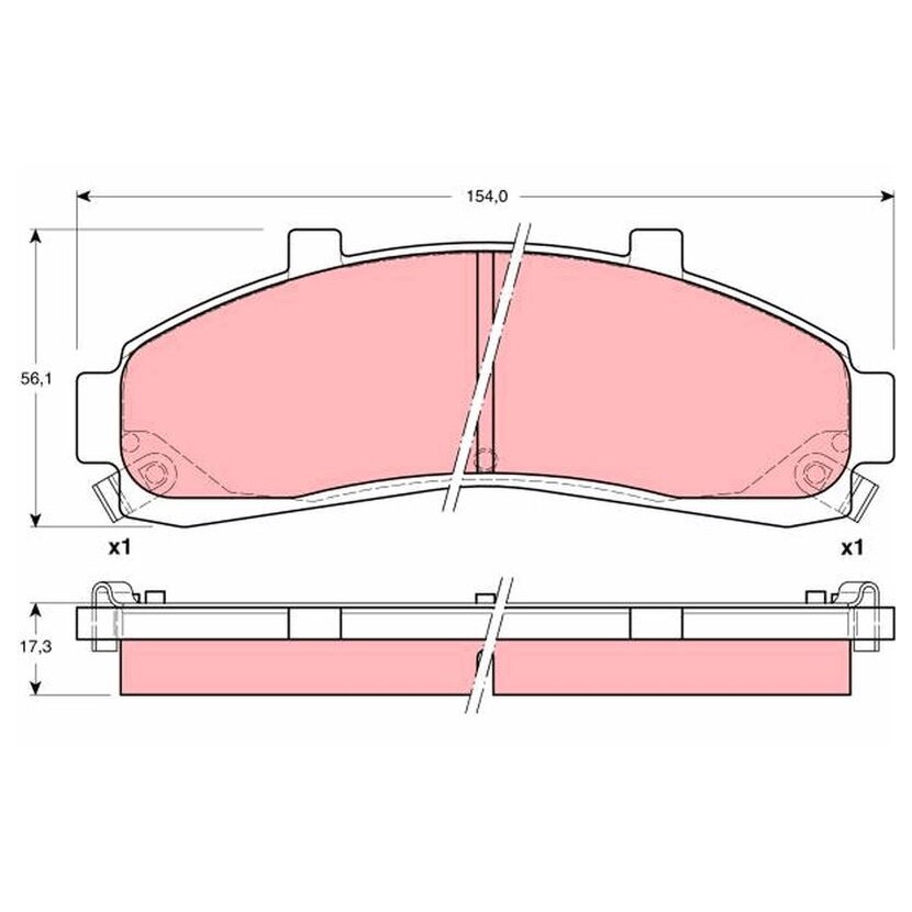 TRW Bremsbelagsatz, Scheibenbremse GDB4010 für 3886184
