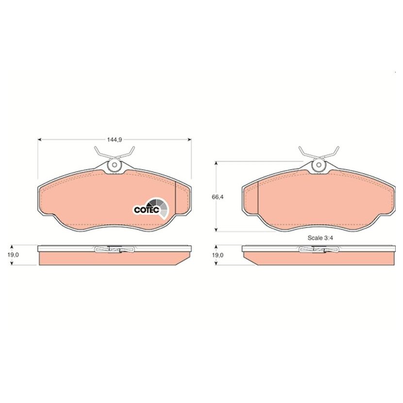 TRW Bremsbelagsatz, Scheibenbremse GDB1156 für SFP500120