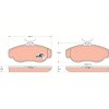 TRW Bremsbelagsatz, Scheibenbremse GDB1156 für SFP500120