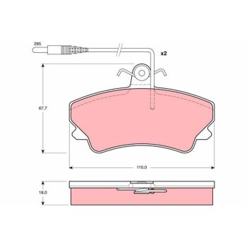 TRW Bremsbelagsatz, Scheibenbremse GDB1203 für 60 25...