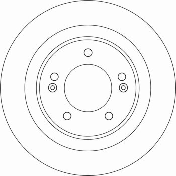 TRW Bremsscheibe DF6599 für 58411-A6200