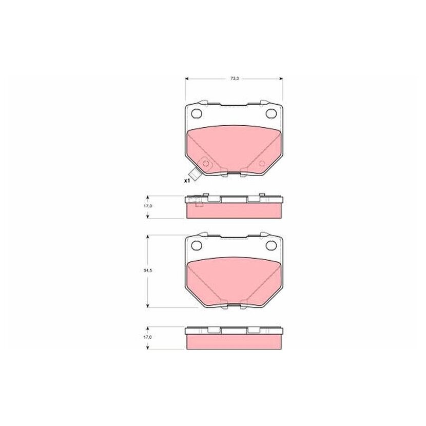 TRW Bremsbelagsatz, Scheibenbremse GDB3308 für 26696FE060