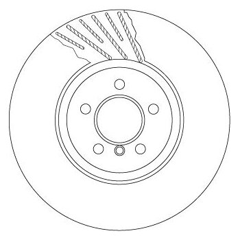 TRW Bremsscheibe DF6614S für 34 11 6 785 676