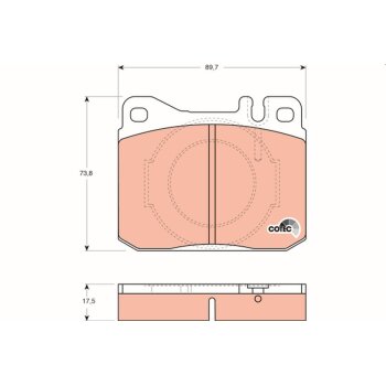 TRW Bremsbelagsatz, Scheibenbremse GDB264 für A 001...