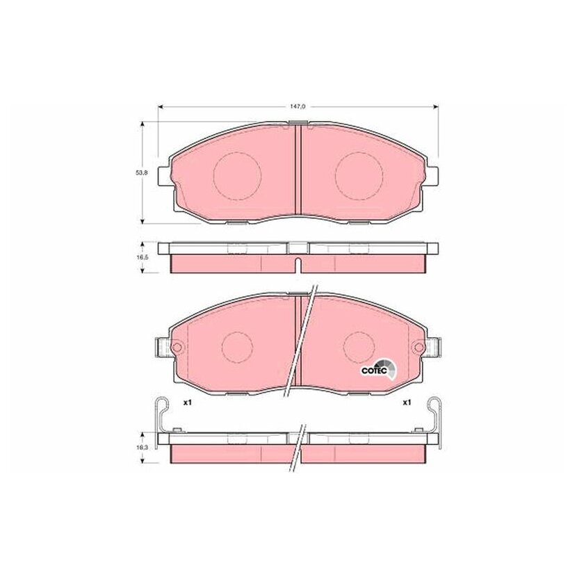 TRW Bremsbelagsatz, Scheibenbremse GDB3201 für 58101-4AA32