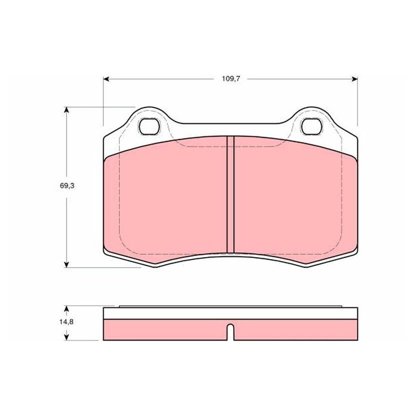 TRW Bremsbelagsatz, Scheibenbremse GDB1513 für 4254 C6