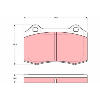 TRW Bremsbelagsatz, Scheibenbremse GDB1513 für 4254 C6