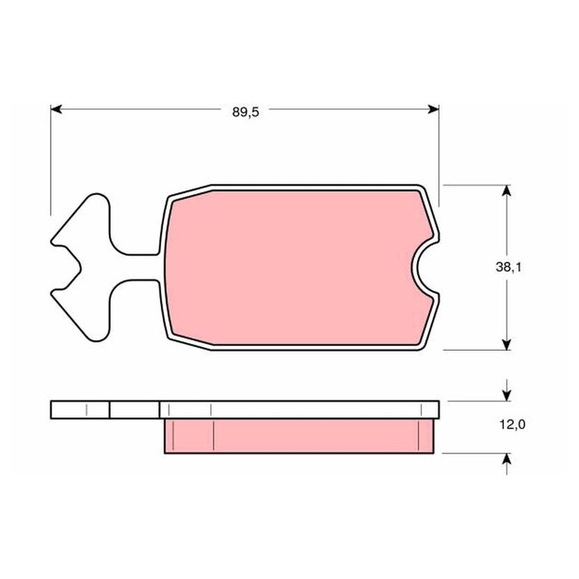 TRW Bremsbelagsatz, Scheibenbremse GDB127 für 95 653 061