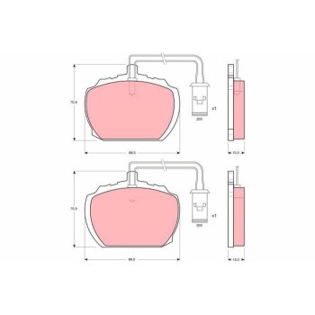TRW Bremsbelagsatz, Scheibenbremse GDB783 für 1605999
