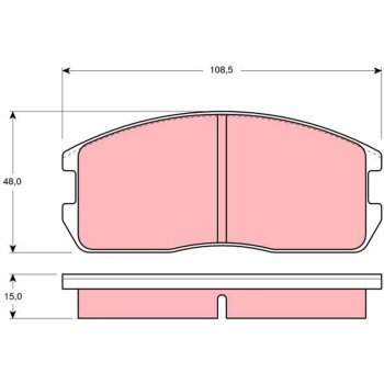 TRW Bremsbelagsatz, Scheibenbremse GDB365 für MB618576