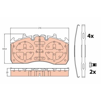 TRW Bremsbelagsatz, Scheibenbremse GDB5112 für 68326055