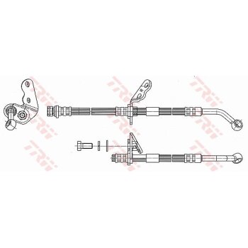 TRW Bremsschlauch PHD7085 für 01464-S04-V11