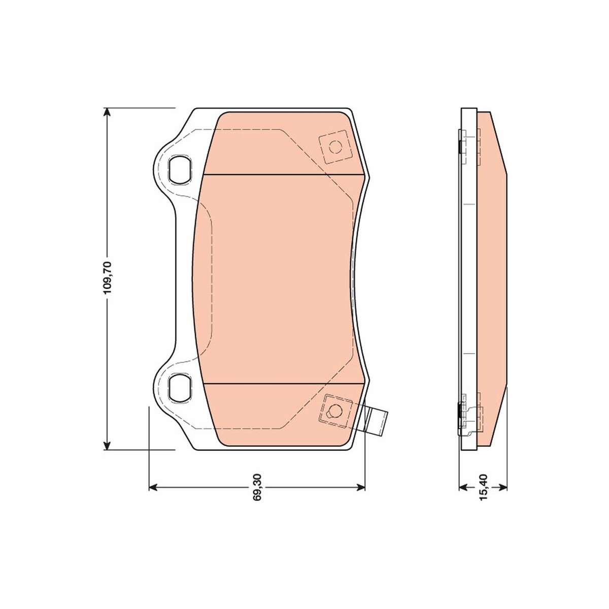 TRW Bremsbelagsatz, Scheibenbremse GDB4171 für 5174327AC