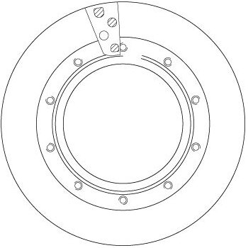 TRW Bremsscheibe DF5038S für 675 421 00 12