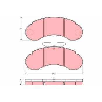 TRW Bremsbelagsatz, Scheibenbremse GDB1114 für A 631...