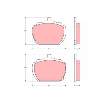 TRW Bremsbelagsatz, Scheibenbremse GDB340 für 91126365