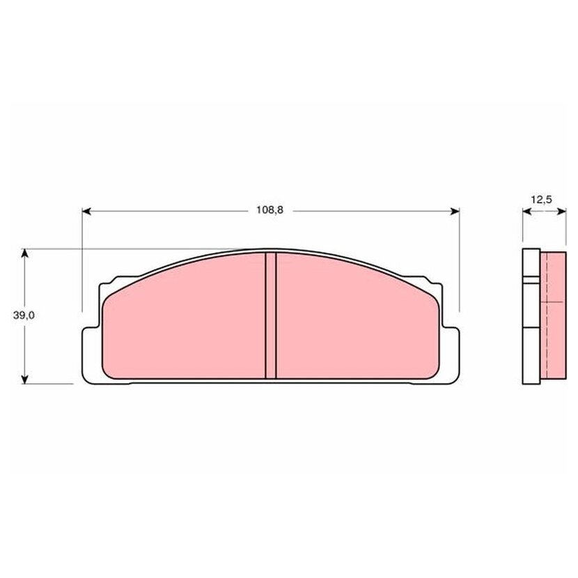 TRW Bremsbelagsatz, Scheibenbremse GDB105 für 4434817