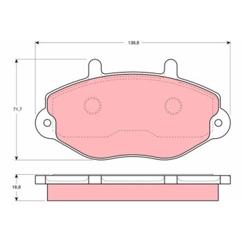 TRW Bremsbelagsatz, Scheibenbremse GDB1080 für...