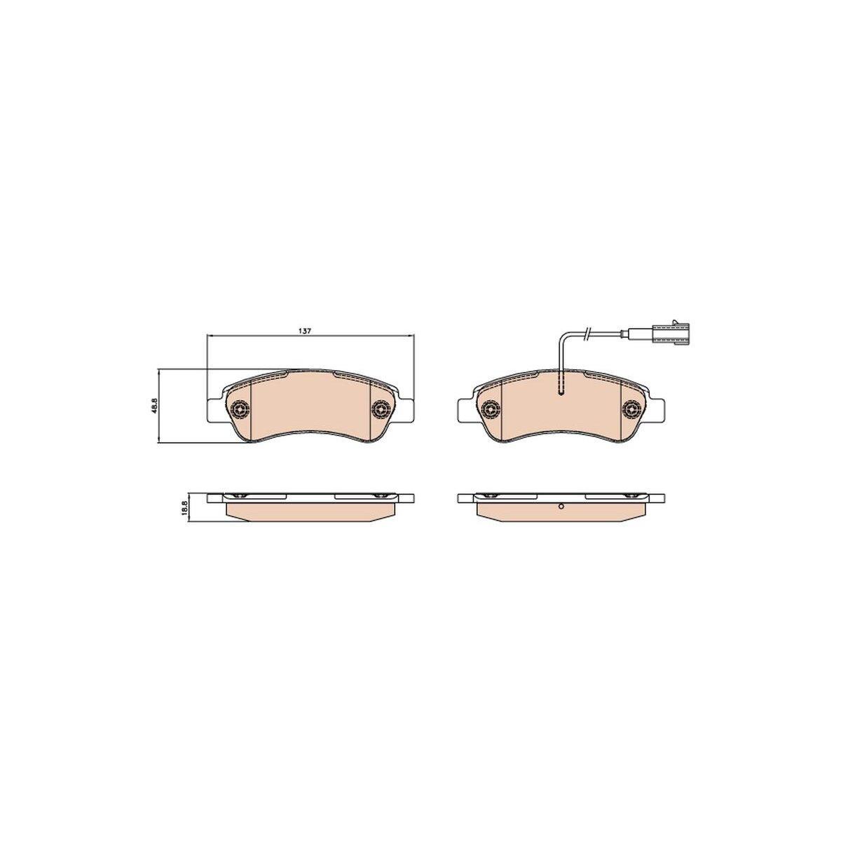 TRW Bremsbelagsatz, Scheibenbremse GDB2068 für 16 124 341 80