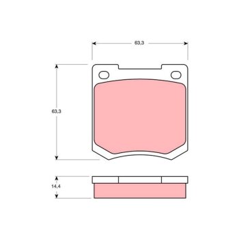 TRW Bremsbelagsatz, Scheibenbremse GDB535 für GBP109