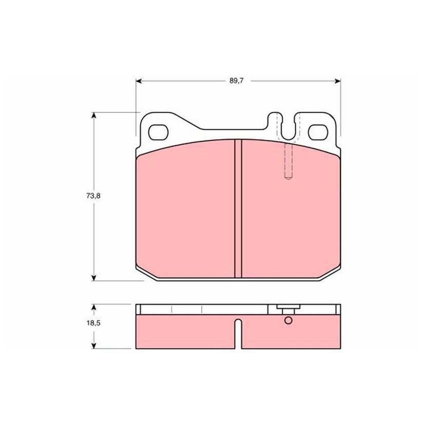 TRW Bremsbelagsatz, Scheibenbremse GDB1103 für 281 698 151