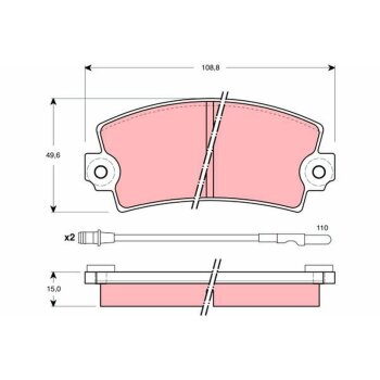 TRW Bremsbelagsatz, Scheibenbremse GDB1303 für 4448 70