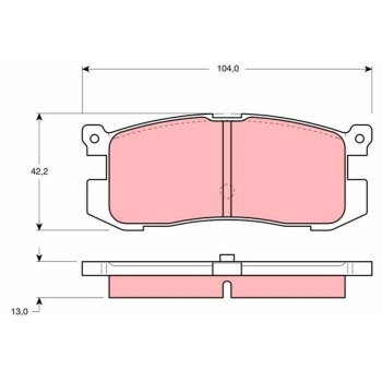 TRW Bremsbelagsatz, Scheibenbremse GDB1025 für 3395842