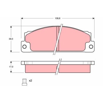 TRW Bremsbelagsatz, Scheibenbremse GDB296 für 4434821