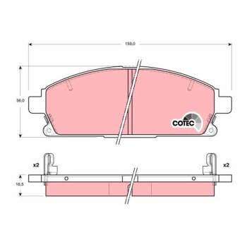 TRW Bremsbelagsatz, Scheibenbremse GDB3312 für...