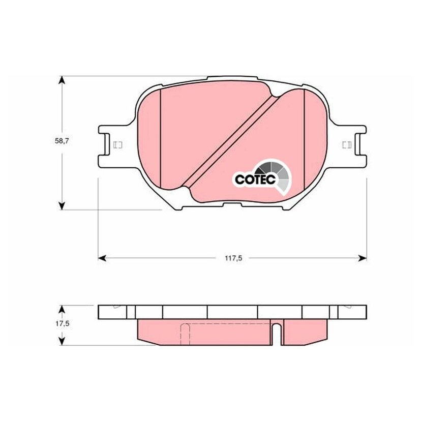 TRW Bremsbelagsatz, Scheibenbremse GDB3316 für 04465-2B040