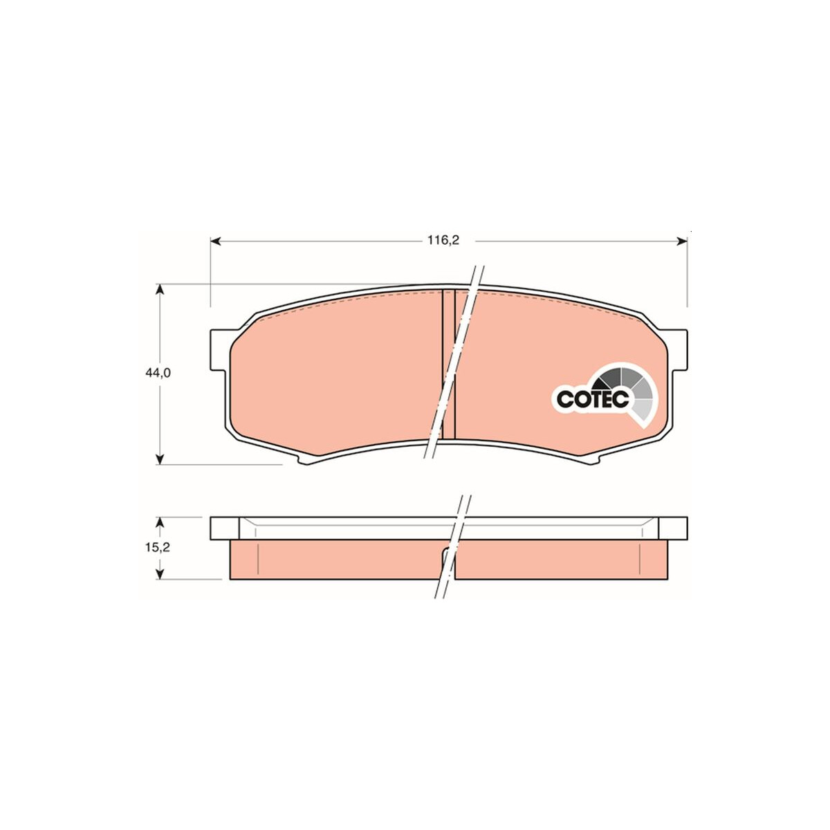 TRW Bremsbelagsatz, Scheibenbremse GDB1182 für 04492-60020