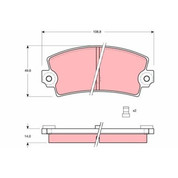 TRW Bremsbelagsatz, Scheibenbremse GDB149 für 425099