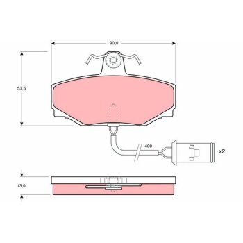 TRW Bremsbelagsatz, Scheibenbremse GDB412 für JLM603