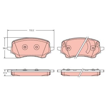 TRW Bremsbelagsatz, Scheibenbremse GDB2346 für 2425653