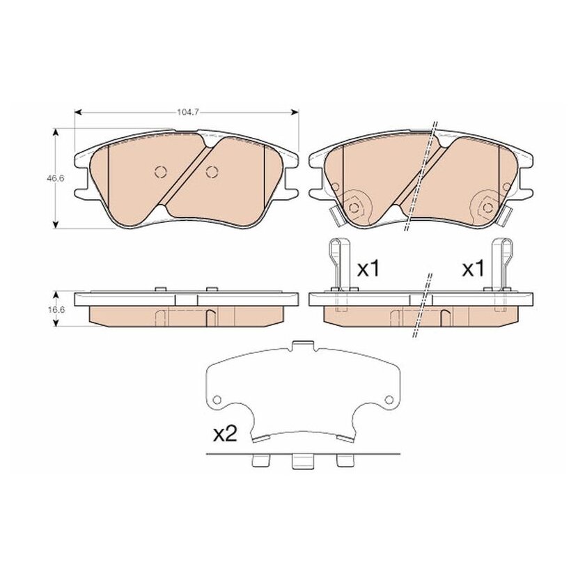 TRW Bremsbelagsatz, Scheibenbremse GDB3377 für 58101-05A30