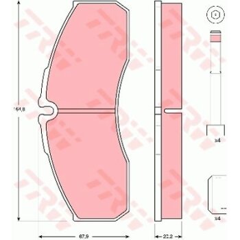 TRW Bremsbelagsatz, Scheibenbremse GDB3385 für...