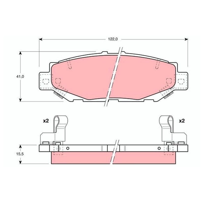 TRW Bremsbelagsatz, Scheibenbremse GDB1185 für 04492-30140