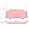 TRW Bremsbelagsatz, Scheibenbremse GDB3237 für 5520062851000