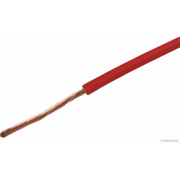 HERTH+BUSS Elektroleitung FLY 1,0 mm², rot, PVC -...