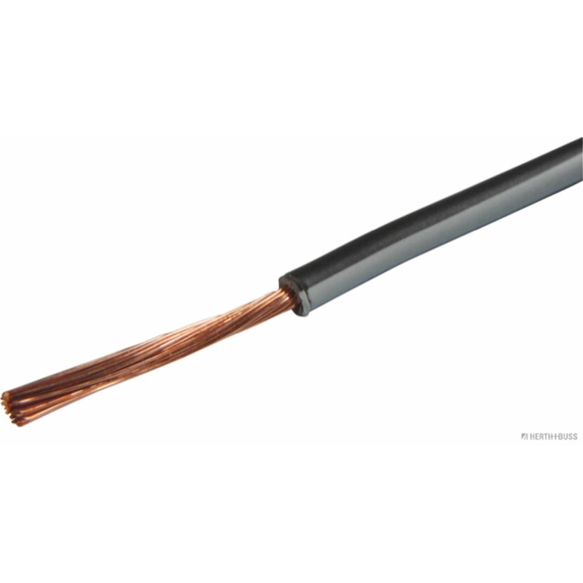 HERTH+BUSS Elektroleitung FLY 1,5 mm², schwarz/weiß, PVC - 51275128001 - 50 Meter