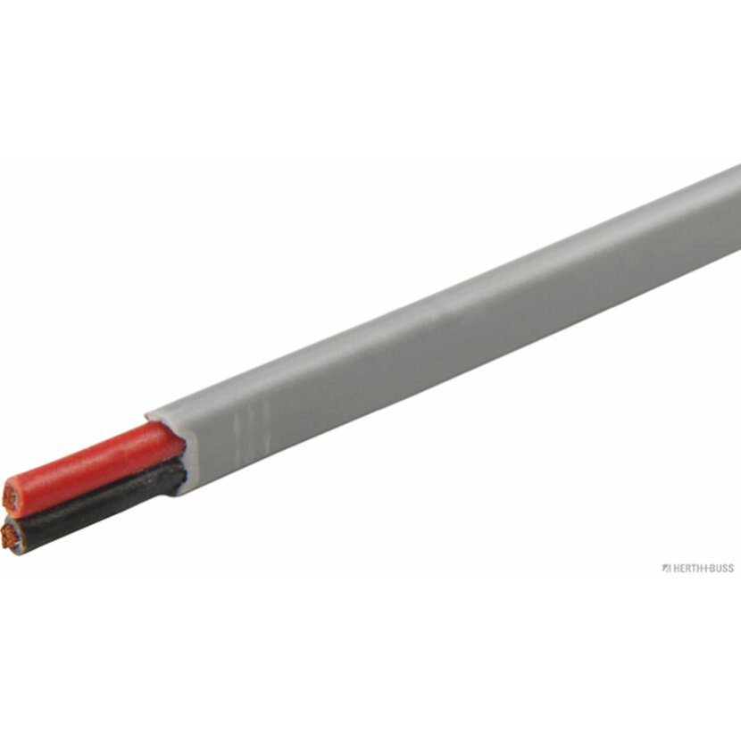 HERTH+BUSS Elektroleitung FLYY-fl 2 x 1,5 mm², schwarz/rot, PVC - 51275148010 - 50 Meter