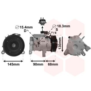 VAN WEZEL Kompressor, Klimaanlage 2100K133 für...