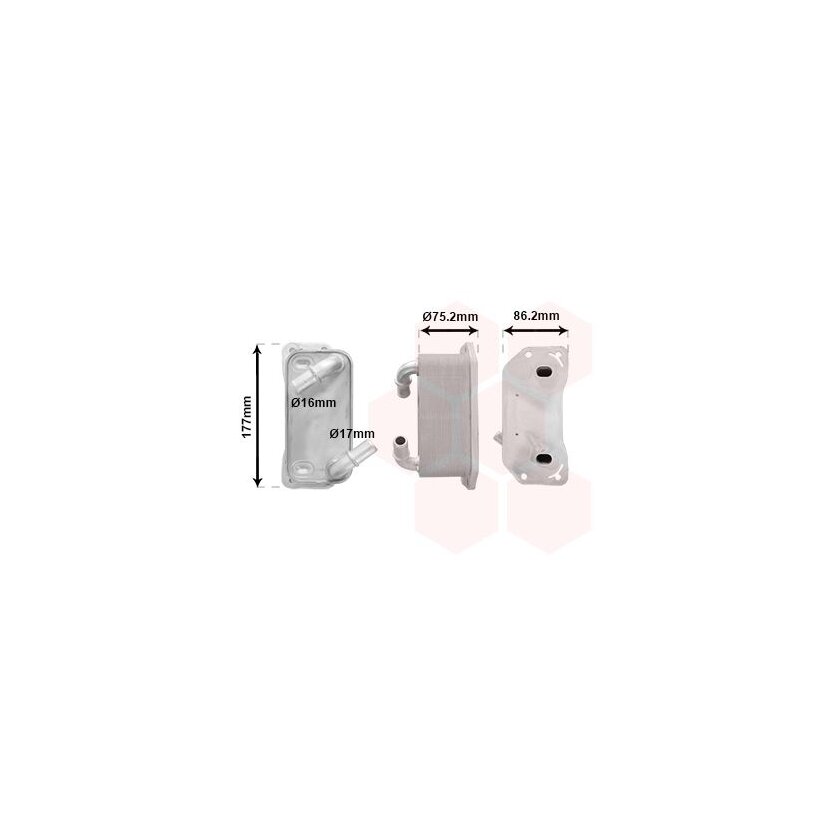 VAN WEZEL Ölkühler, Motoröl 59013704 für 31293761